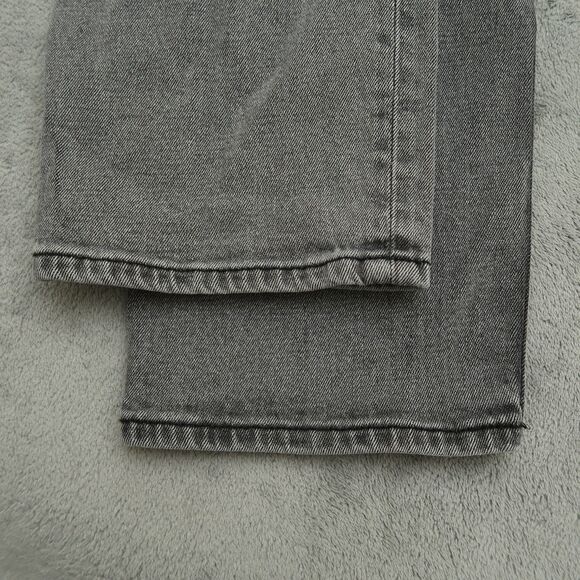 Abercrombie & Fitch Jeans Women's 6L Gray High-Rise Ankle Straight 28" Inseam - Picture 14 of 16